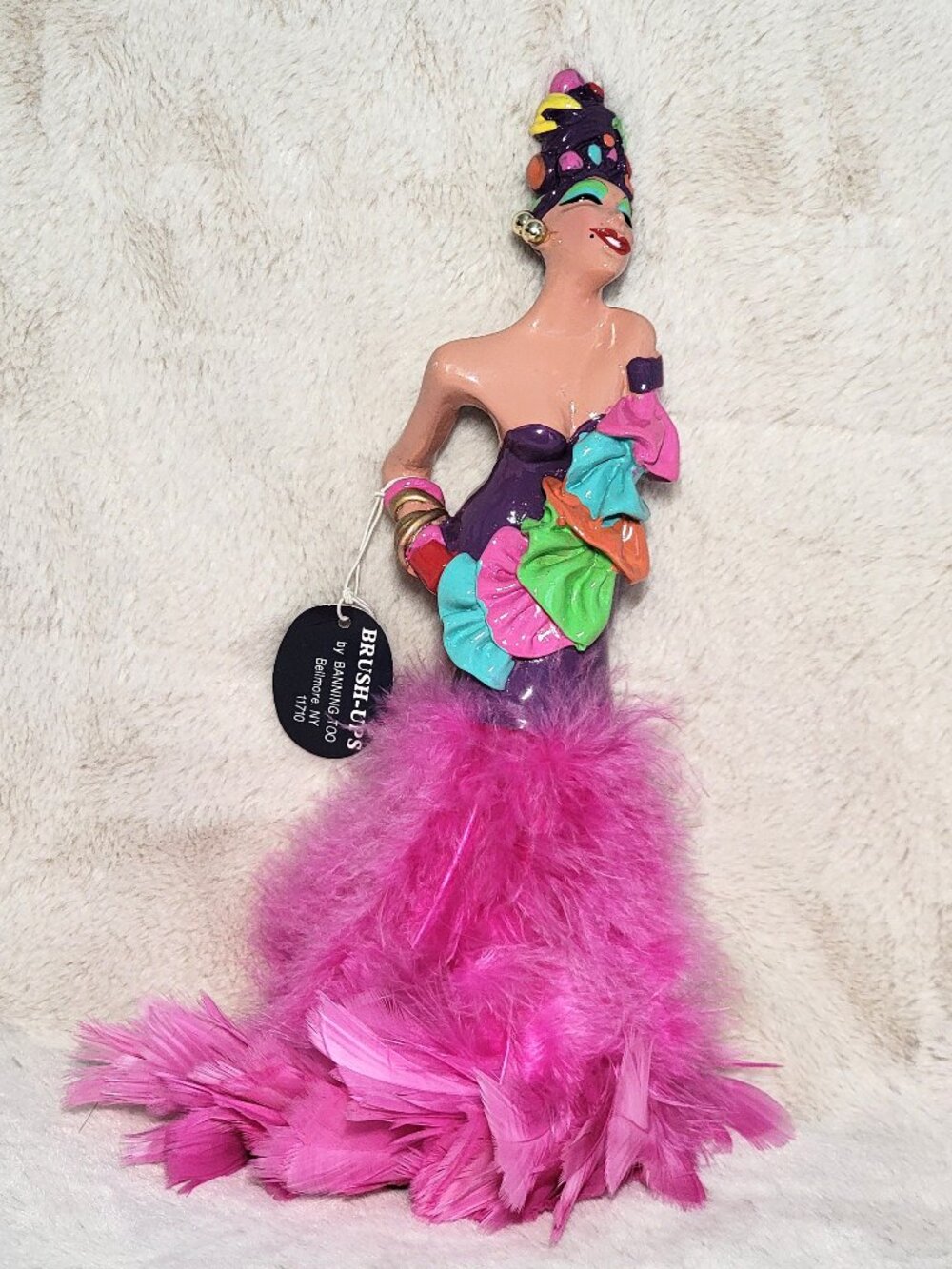 1986 Carmen Miranda Feather Duster Doll Banning Too James Boleach Vintage #D